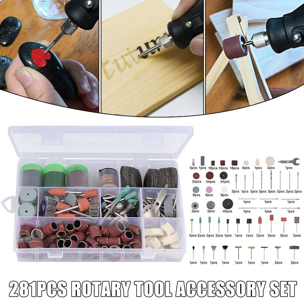 281Pcs Polishing Cutting Accessories Set Drill Bit Kit For Dremel Rotary Tool 