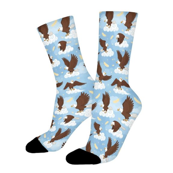 Eagle Hunting Prey Funny Novelty Crew Socks for Women Men Sports