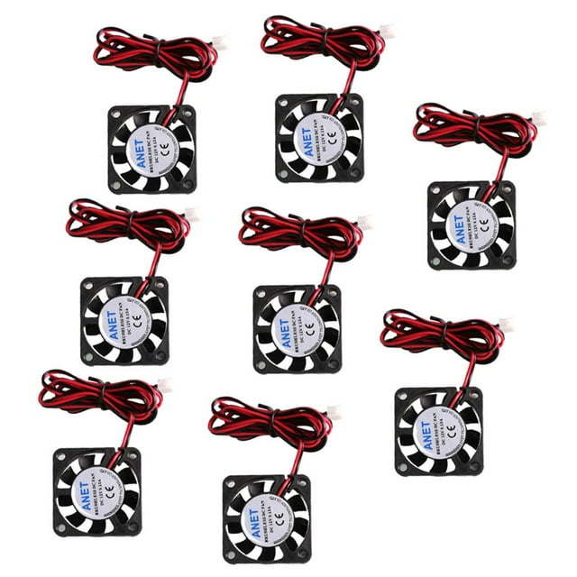 Ventilador de Refrigeración Sin Escobillas DC 12V 40mm Ultra Silencioso de 8 Piezas para Escritorio de Impresora 3D