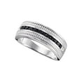 thumbnail image 1 of Sterling Silver Mens Round Black Color Enhanced Diamond Roped Band Ring 1/2 Cttw, 1 of 1