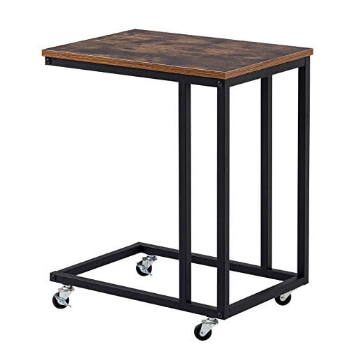 Side Tables Industrial Mobile Snack Table for End Tablet Side Next to