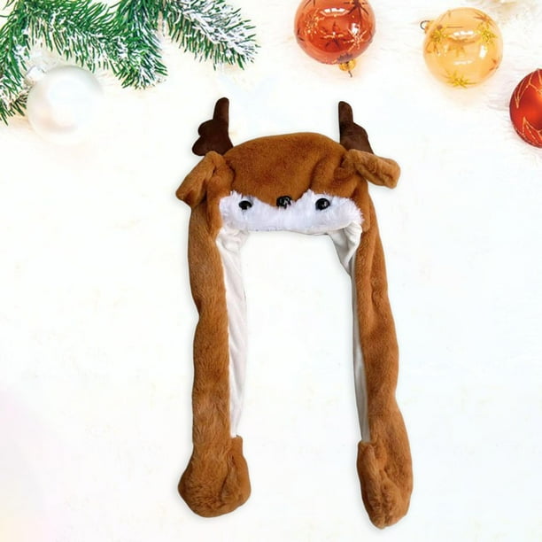 Gorro De Conejo Con Orejas Móviles – Accesorio De Felpa Suave Para Pascua, Navidad Y Disfraces (Blanco, Rosa O Azul)