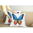 thumbnail image 2 of Ambesonne Butterfly Throw Pillow Cover 2 Pack, Cycle of Life Theme, 24", Orange Blue Black, 2 of 7