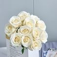 thumbnail image 2 of 12PC Black Roses Artificial Flowers Fake Roses Silk Realistic Roses Bouquet Flowers with Long Stems for Wedding Home Party Centerpieces Decorations, 2 of 5