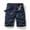 Dark Blue, variant on Men's Cargo Casual Twill Lightweight Stripe Shorts Summer Half Shorts Athletic Outdoor Combat Shorts with Pockets