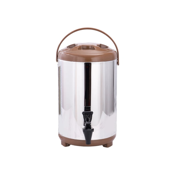 Inteprter Barriles aislantes de acero inoxidable de gran capacidad para almacenamiento de té imprescindibles para los amantes del té Teteras cubierta de café de acero