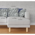 thumbnail image 4 of Coussin en Tissu avec Fleurs en Vert Foncé Gris 18x18, 4 of 7