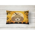 thumbnail image 2 of Carolines Treasures BB1814PW1216 Halloween Chocolate Brown Poodle Canvas Fabric Decorative Pillow, 12H x16W, multicolor, 2 of 3