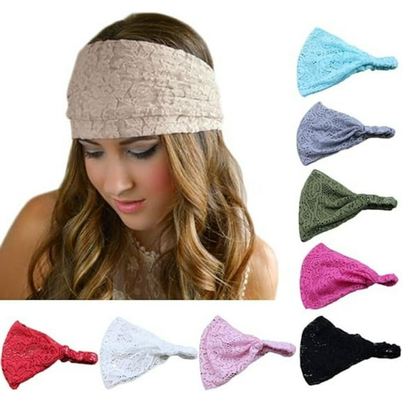 8 Pack Knotted Headbands for Women, Non-Slip Elastic Criss Cross Design, Soft Sweat Absorbing Hair Bands for Yoga, Sports & Daily Use