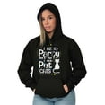 thumbnail image 5 of Cat Loving Introverts Funny Party Hoodie Sweatshirt Women Brisco Brands S, 5 of 5
