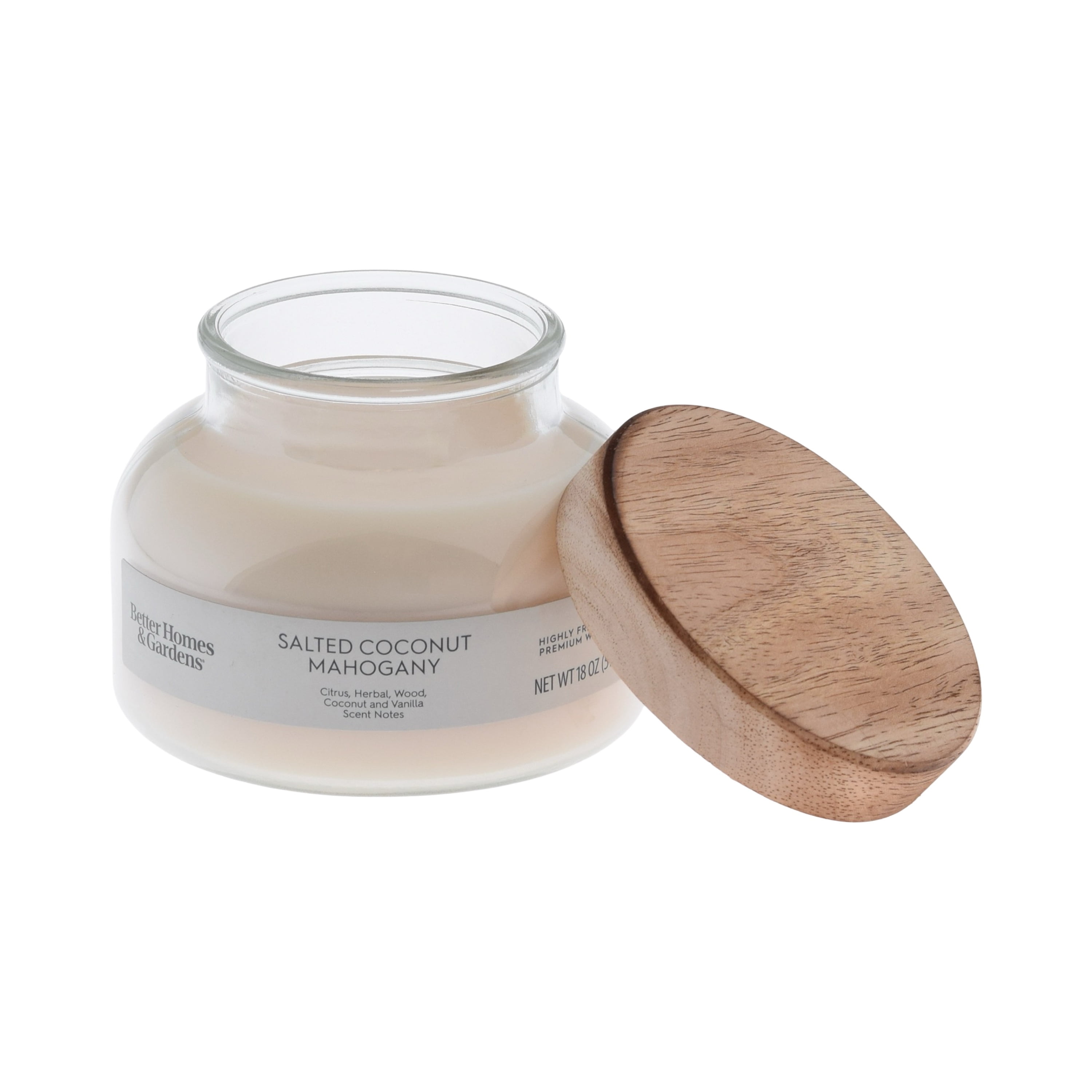 Better Homes and Gardens Salted Coconut and Mahogany Scented 2-Wick Ombre Jar Candle 18oz.