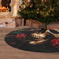 thumbnail image 6 of Yiaed Butterfly Flower Plant Skull Print Christmas Tree Skirt , Tree SkirtsTree Mat for Christmas Winter Holiday Indoor Decorations-48", 6 of 7