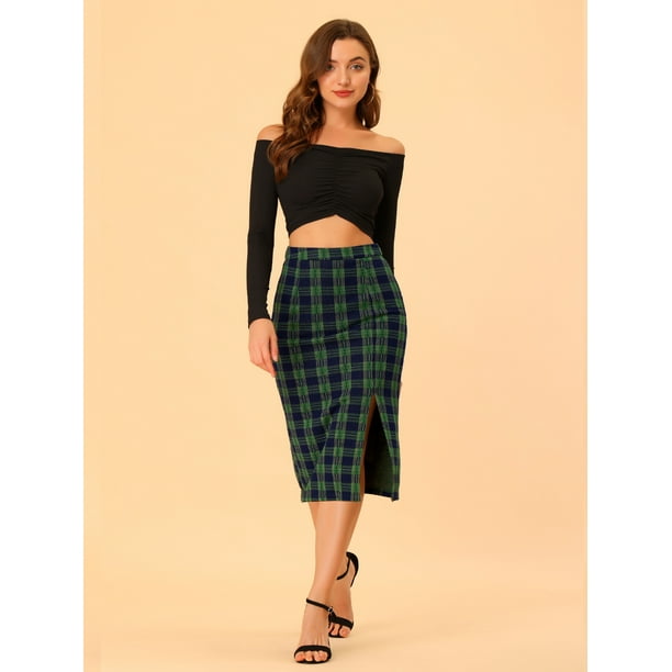 Green pencil skirt xs deals