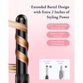 thumbnail image 3 of BESTOPE PRO - Rizador de pelo 6 en 1 con barril de cerámica para cabello largo/mediano, con varillas intercambiables de 0,35" a 1,25", voltaje dual, incluye guante y pinzas - Negro, 3 of 5
