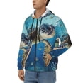 thumbnail image 3 of Naloa Watercolor Turtle Men’s Hoodies, Zip up Hoodie, Sweatshirts,Hoodies for Men Sizes S-3XL-X-Large, 3 of 5