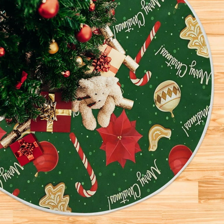 Green mini clearance tree skirt