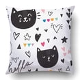 thumbnail image 1 of BOSDECO Baby Pattern With Cats Pillowcase Pillow Cushion Cover 16x16 inch, 1 of 1