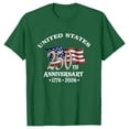thumbnail image 3 of Helii Independence Day 250th Anniversary USA Shirt Womens 4th of July 1776-2026 T-Shirts Patriotic Shirts American Flag Graphic Top Summer Tops Blackish Green L, 3 of 5