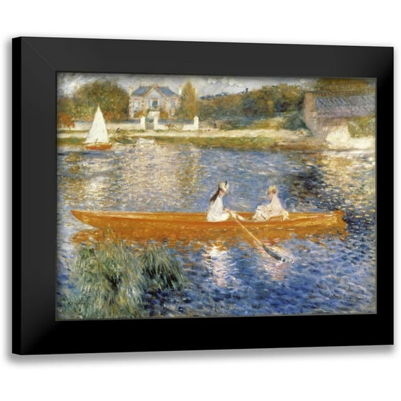 Renoir, Pierre-Auguste 14x12 Black Modern Framed Museum Art Print Titled - The Seine at Asnieres