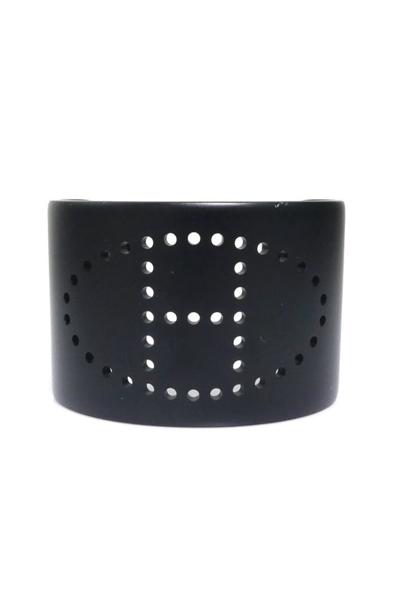 Pre-Owned Hermes HERMES Bangle Bracelet H Aluminum Black Women's e60606g
