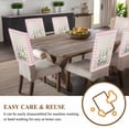 thumbnail image 4 of Easter Gnomes Chair Covers Set of 6 Rabbit Eggs Pink Buffalo Plaid Retro Texture Chair Back Covers Stretch Removable Washable Slipcovers Protector for Dining Room Kitchen Party Decor, 4 of 5