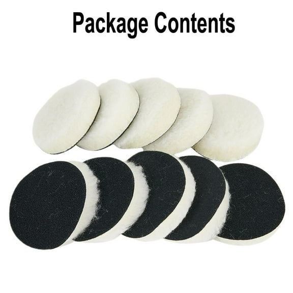 10PCS 3 Inch Woolen Polishing Buffer Pads Heavy Cut Pads for Car Polisher