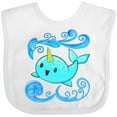 thumbnail image 3 of Inktastic Cute and Playful Narwhal Boys or Girls Baby Bib, 3 of 4