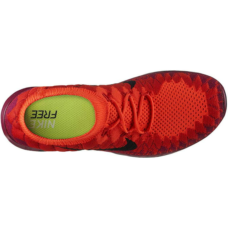 Women's Free Flyknit 3.0 Running Shoe, Crimson/Black/Red, 9 -