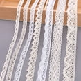 thumbnail image 2 of Cintas de encaje bordado de algodón blanco de 5/10 yardas, tela DIY hecha a mano, accesorios de costura para ropa, suministros Tan Jianjun unisex, 2 of 2