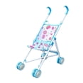 thumbnail image 2 of Cochecito de bebé para muñecas, cochecito de bebé para fiestas, regalo de cumpleaños, de plegable y portátil, juguete para juegos de rol para niñas de Azul, 2 of 9