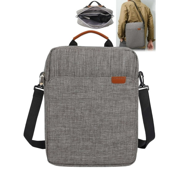 Gustave Crossbody Messenger Bag 13 inch Laptop Sleeve Carrying Case Computer Bags Lightweight Waterproof Briefcase Shoulder Handbag for Men Work Business Travel "Gray"