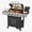 Black & Silver, variant on Clouddwell 4 Burner Gas Propane Grill, with 4 Casters, Side Table, and Thermometer, Patio Garden BBQ Grill Perfect for Camping, Black and Silver