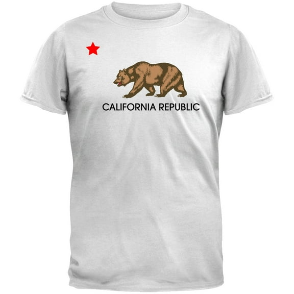 California Republic Bear White T-Shirt