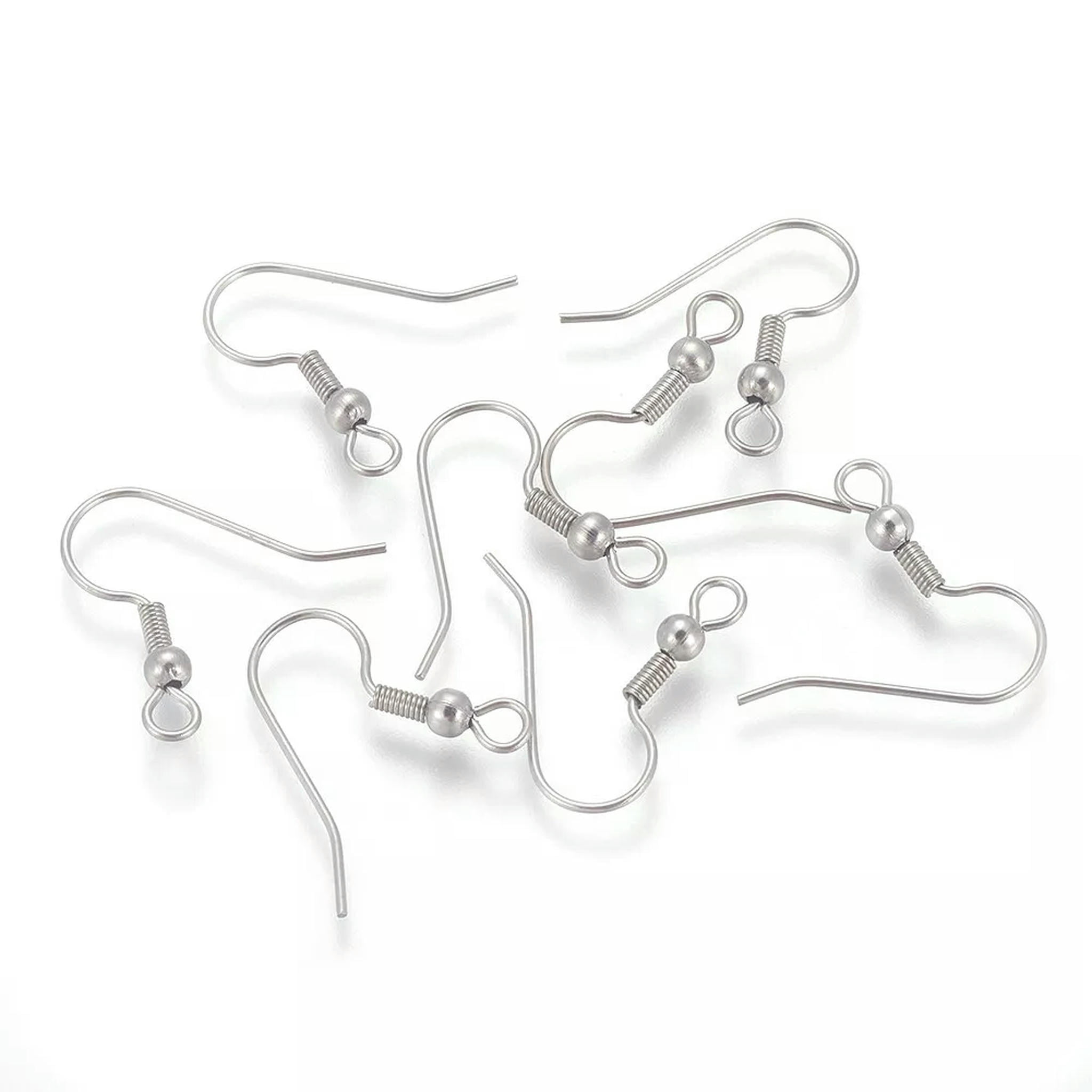 U8MO 500pc 316 Stainless Steel Earring Hooks Finding Ear Wire Jewelry Making 20x21mm