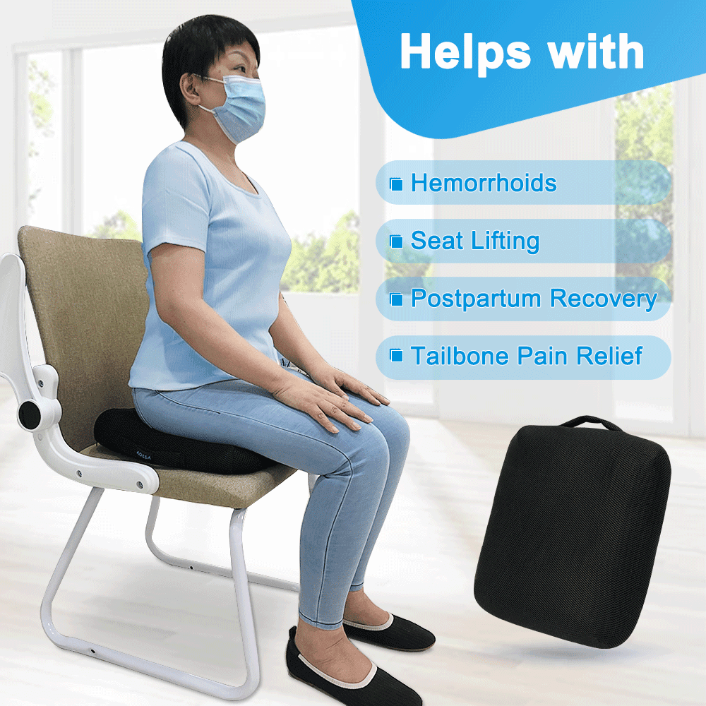 Bed Sore Cushion for Butt Positioning，Pressure Relief Pillow for Pressure Ulcers, Donut Wedge Cushion for Sleeping, Post-Surgery  Back Support, Medical Seat Cushion for Body & Leg Support（Mesh case）