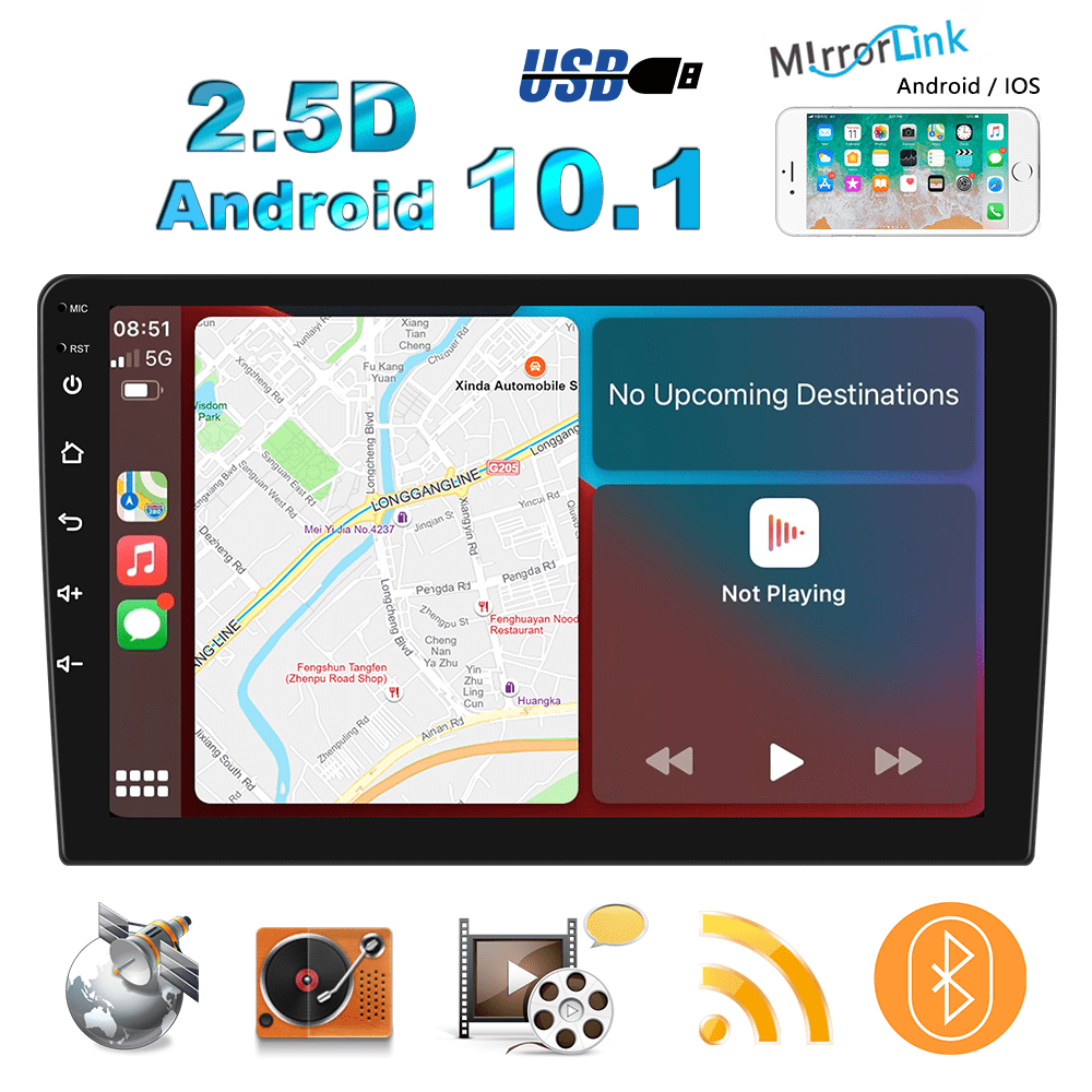 Android 10.1 Carplay Car Stereos Double Din GPS Bluetooth Car Stereos