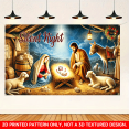 thumbnail image 2 of 1 PC, 2D Flat/ Flat art decorative banner decoration, small town Christmas design pattern, 70.87x43.31 inches (180x110cm), universal daily wall decoration, elegant daily front door decoration, party, 2 of 5