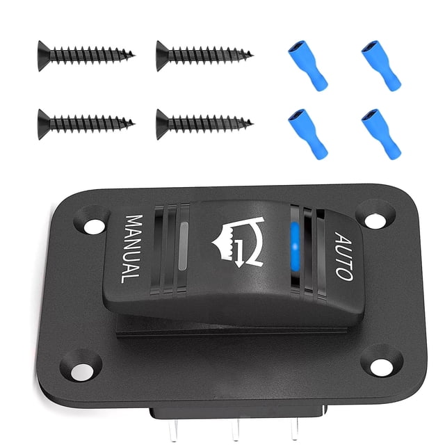 Bilge Pump Switch for Marine and Automotive Use, 3-Position Waterproof Design for Trailers and Construction Vehicles