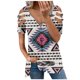 thumbnail image 1 of Blusa de manga corta con cuello en V y cremallera suelta para mujer OAVQHLG3B Store lin121212, 1 of 4