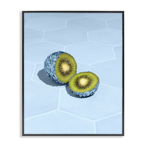 Stupell Industries Blue Glimmer Kiwi Black Framed Giclee Art, design by LISH Creative