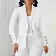 thumbnail image 6 of Sentmoon Women Blazer Color Block Long Sleeve Lapel Button Down Blazer Jacket with Cuff Detail for Office Work, 6 of 8