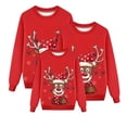 thumbnail image 3 of Ensemble de Pyjama de Noël pour Famille Automne et Hiver, Pyjama d'Été Décontracté et Confortable, Imprimé Parent-Enfant, Manches Longues, Col Rond, Chandail en Molleton, 3 of 3
