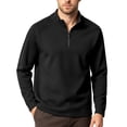 thumbnail image 3 of Vetsdori Sweatshirt Shirts for Men Long Sleeve Winter Pullover Work Zipper Travel Stand up Collar Mens Tshirts Casual, 3 of 6