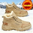 thumbnail image 3 of Autumn and Winter High-Top Thickened Fleece-Lined Warm Snow Boots, Comfortable Lightweight Casual Walking Shoes for Outdoor Sports, Hiking, Travel, and Camping Gear, 3 of 9