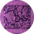 thumbnail image 1 of Ahgly Company Indoor Round Persian Purple Traditional Area Rugs, 4' Round, 1 of 4