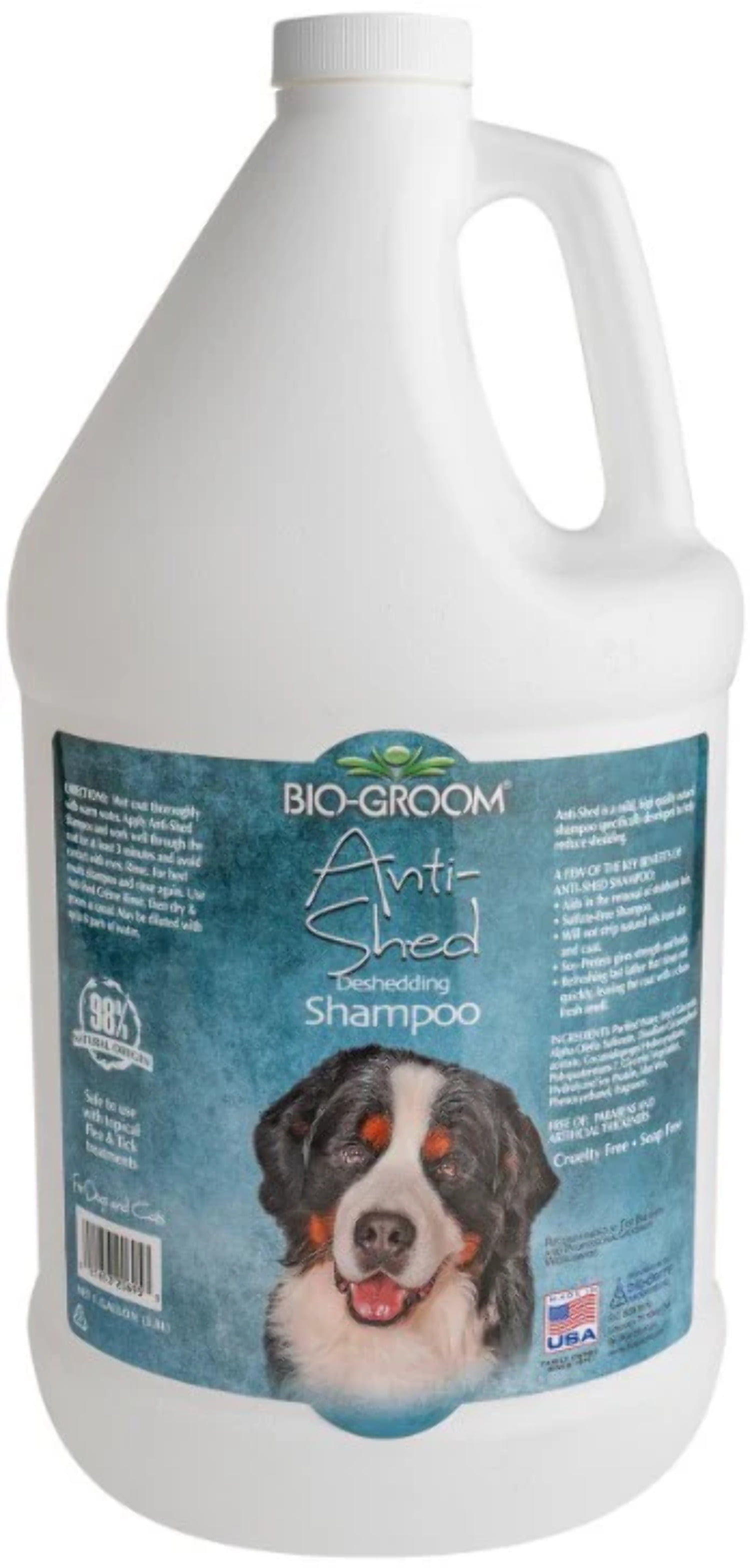 Bio Groom BD20695 1 gal Anti Shed Deshedding Dog Shampoo Walmart