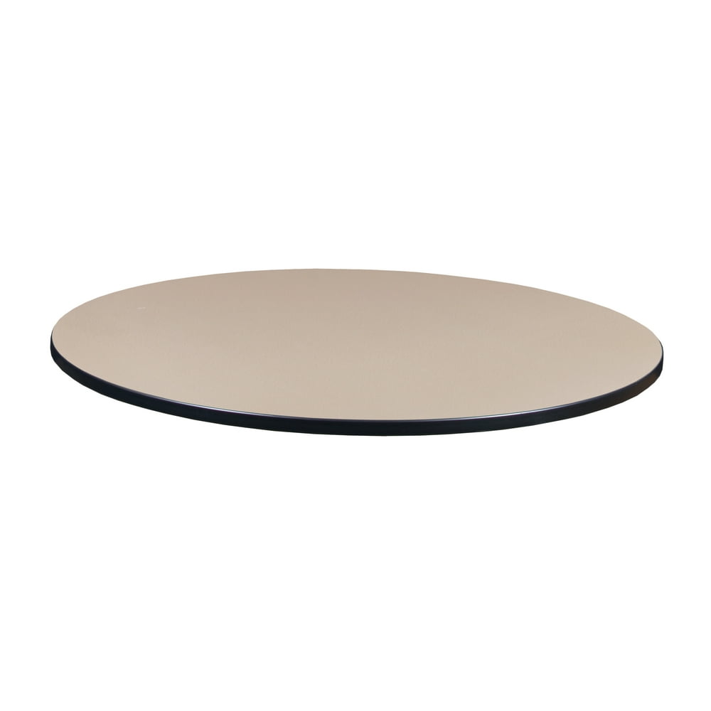 48" Round Laminate Table Top Beige/ Grey