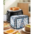 thumbnail image 4 of Christmas Toaster Cover 2 Slice, Small Kitchen Appliance Covers, Winter Blue Snowflakes Gnomes Black Plaid Toaster Oven Cover with Loop, Bread Machine Cover Polyester Dust Cover Protection, 4 of 4