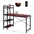 thumbnail image 2 of Costway 47.5'' Compact Computer Desk With 4-Tier Storage Bookshelves for Home Office, 2 of 7