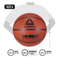 thumbnail image 2 of Reebok Size 6 Basketball with inflatable Pump – Durable Rubber Basketball for Indoor & Outdoor Play, Orange – Official Size 6 Basketball for Adults and Teens, 2 of 7